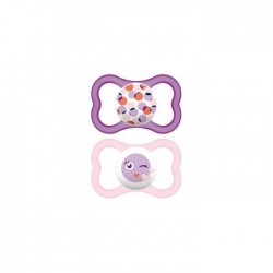Mam Air Succhietto in silicone da 16+ mesi confezione doppia rosa