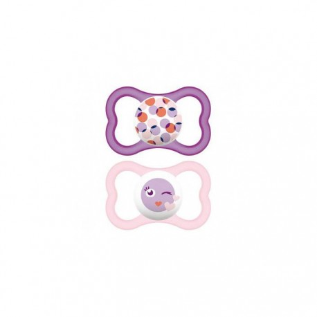 Mam Air Succhietto in silicone da 16+ mesi confezione doppia rosa