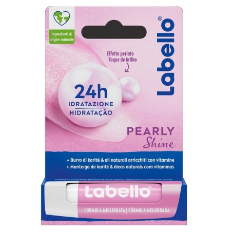 Labello Pearl & Shine Balsamo labbra idratante effetto perlato 5,5 ml Labello Pearl & Shine Balsamo labbra idratante effetto perlato 5,5 ml