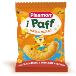 Plasmon Paff Mais Miglio snack non fritti e senza sale aggiunto da 12 mesi 15 g