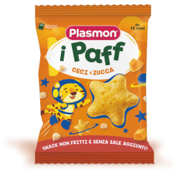 Plasmon Paff Stelline Ceci e Zucca snack non fritti senza sale aggiunto 15 g