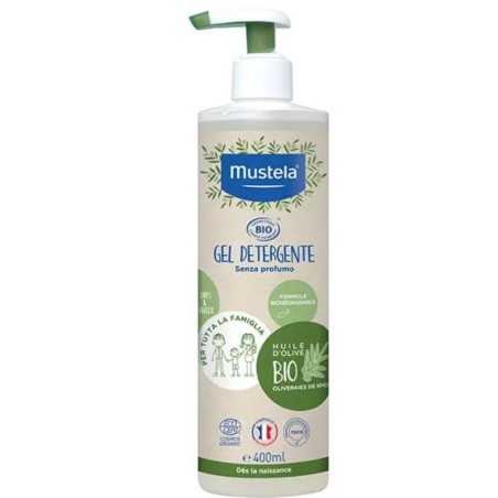 Mustela Gel detergente bio per tutta la famiglia adatto dalla nascita 400 ml Mustela Gel detergente bio per tutta la famiglia adatto dalla nascita 400 ml