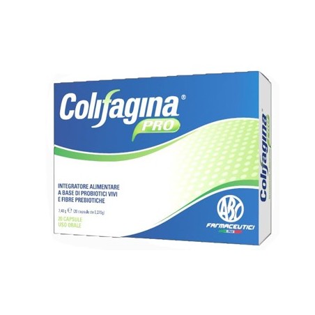 Abc Farmaceutici Colifagina Pro integratore di probiotici vivi e fibre prebiotiche 20 capsule Abc Farmaceutici Colifagina Pro integratore di probiotici vivi e fibre prebiotiche 20 capsule