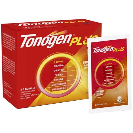 Tonogen Plus integratore tonificante con carnitina taurina vitamine 22 bustine Tonogen Plus integratore tonificante con carnitina taurina vitamine 22 bustine