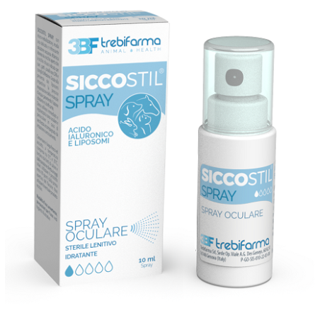 Siccostil Spray oculare lubrificante idratante per cani gatti cavalli conigli 10 ml Siccostil Spray oculare lubrificante idratante per cani gatti cavalli conigli 10 ml