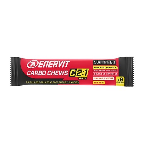 Carbo Chews C2:1PRO Caramelle gommose base di maltodestrine con vitamina B1 34 g