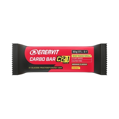 Enervit Carbo Bar C2:1PRO Brownie barretta per sportivi e attività di endurance 50 g
