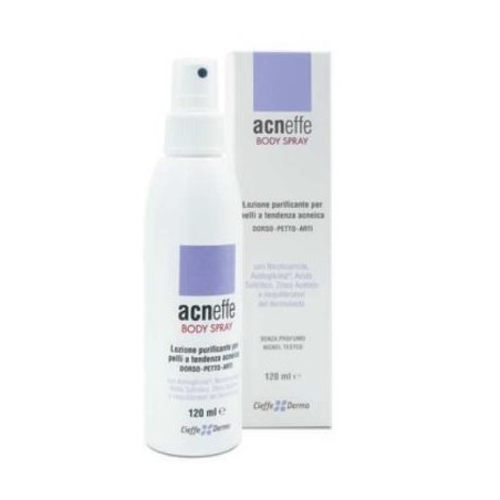 Acneffe Body Spray lozione purificante cheratolitica per pelle grassa 120 ml Acneffe Body Spray lozione purificante cheratolitica per pelle grassa 120 ml