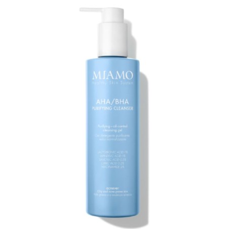 Miamo AHA/BHA Puryfing Cleanser Travel Size detergente viso purificante formato viaggio 50 ml Miamo AHA/BHA Puryfing Cleanser Travel Size detergente viso purificante formato viaggio 50 ml