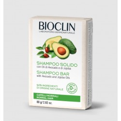 Bioclin Shampoo solido naturale per capelli normali con olio di avocado e jojoba 80 g