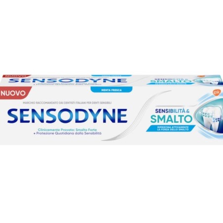 Sensodyne Sensibilità e Smalto dentifricio rinforzante alla menta fresca 75 ml Sensodyne Sensibilità e Smalto dentifricio rinforzante alla menta fresca 75 ml