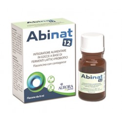 Abinat12 integratore di fermenti lattici probiotici flaconcino con contagocce 8 ml