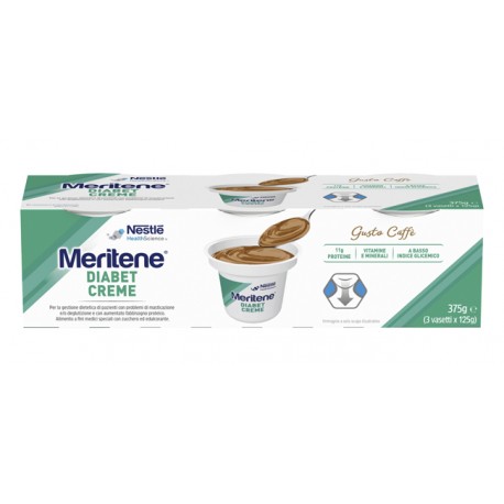 Meritene Diabet Creme al caffè per pazienti con problemi di masticazione e deglutizione 3 x 125 g