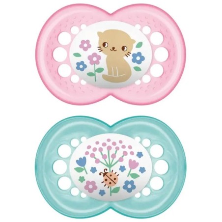 Mam Original Set Succhietto per bambini dai 6 mesi fantasia assortita 2 pezzi Mam Original Set Succhietto per bambini dai 6 mesi fantasia assortita 2 pezzi