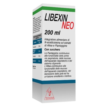 Teofarma Libexin Neo integratore per vie respiratorie 200ml Teofarma Libexin Neo integratore per vie respiratorie 200ml