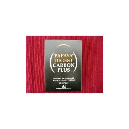Papaya Digest Carbon Plus integratore contro gas intestinale 20 capsule Papaya Digest Carbon Plus integratore contro gas intestinale 20 capsule