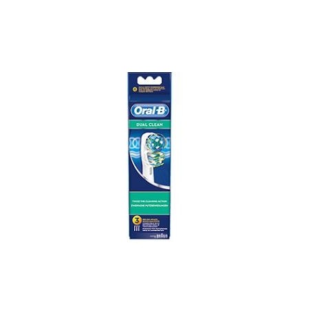 Oral-B testina di ricambio Dual Clean doppia azione 3 pezzi