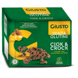 Giusto Senza Glutine Ciock & Crock Cereali coperti con cioccolato al latte 125g
