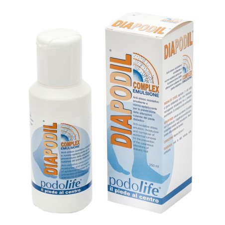 Diapodil Complex Emulsione emolliente per prevenzione piede diabetico 250 ml Diapodil Complex Emulsione emolliente per prevenzione piede diabetico 250 ml
