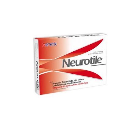 Neurotile integratore per microcircolo cerebrale con effetti sulla memoria 14 flaconcini