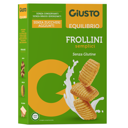 Giusto Frollini Semplici senza glutine e zucchero aggiunto 250 g Giusto Frollini Semplici senza glutine e zucchero aggiunto 250 g