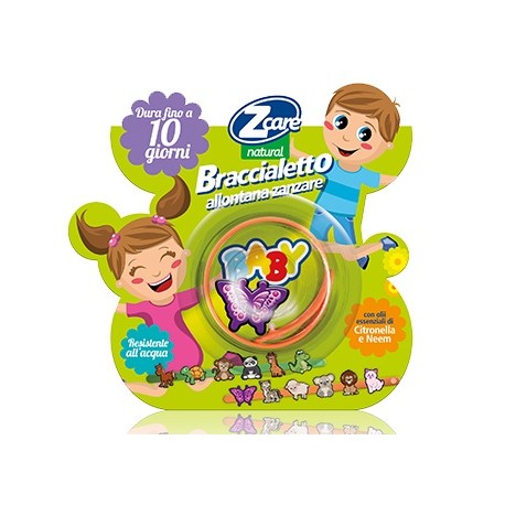 Zcare Natural Baby Braccialetto Allontana Zanzare per Bambini con oli essenziali