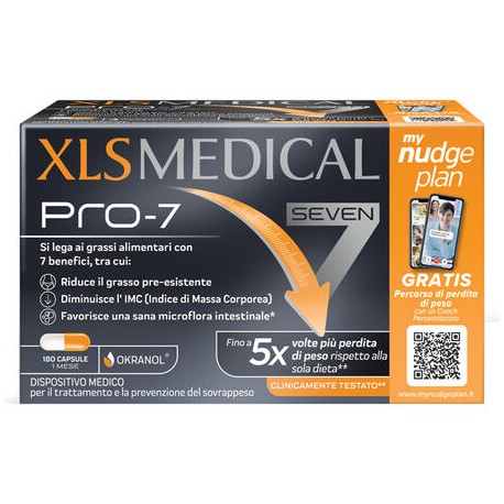 XLS Medical Pro 7 per dimagrire e ridurre l'assorbimento dei grassi 180 capsule