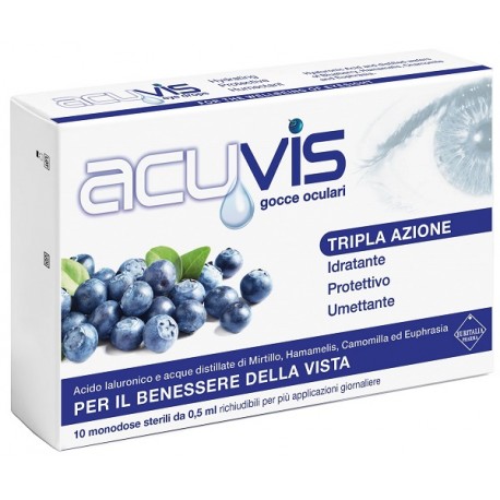 Euritalia Pharma Gocce Oculari Acuvis 10 Flaconcini 0,5 Ml