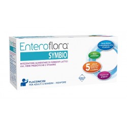 Enteroflora Symbio integratore di fermenti, fibre e vitamine 10 flaconcini 10 ml