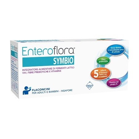 Enteroflora Symbio integratore di fermenti, fibre e vitamine 10 flaconcini 10 ml Enteroflora Symbio integratore di fermenti, fibre e vitamine 10 flaconcini 10 ml