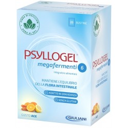 Giuliani Psyllogel Megafermenti 6 integratore per flora intestinale gusto Ace 20 bustine