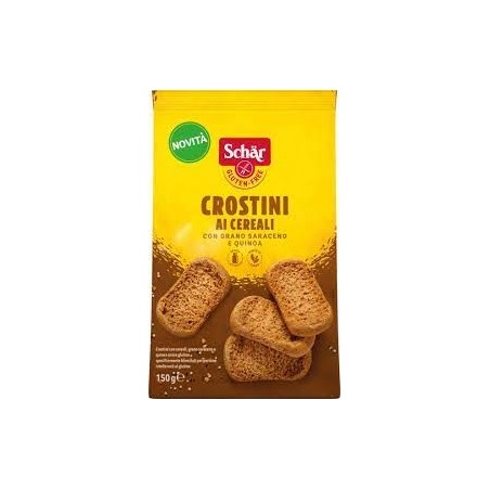 Dr. Schar Crostini Ai Cereali senza glutine con grano saraceno e quinoa 150 g Dr. Schar Crostini Ai Cereali senza glutine con grano saraceno e quinoa 150 g