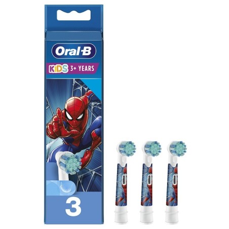 Oral B Testine di ricambio Spider Man per spazzolino elettrico bambini dai 3 anni 3 pezzi Oral B Testine di ricambio Spider Man per spazzolino elettrico bambini dai 3 anni 3 pezzi