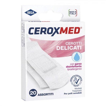 Ceroxmed Cerotti Delicati Assortiti ipoallergenici 20 pezzi Ceroxmed Cerotti Delicati Assortiti ipoallergenici 20 pezzi