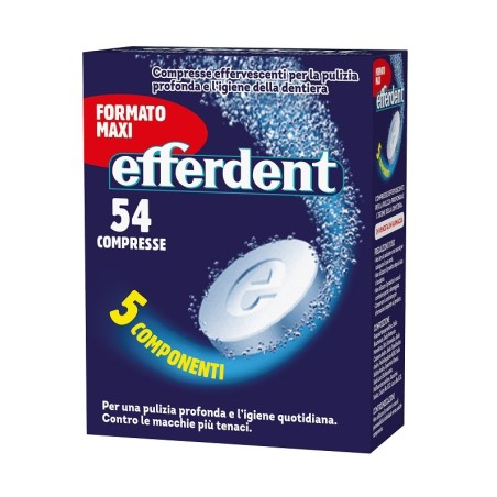Efferdent compresse effervescenti per la pulizia profonda della dentiera 54 compresse Efferdent compresse effervescenti per la pulizia profonda della dentiera 54 compresse
