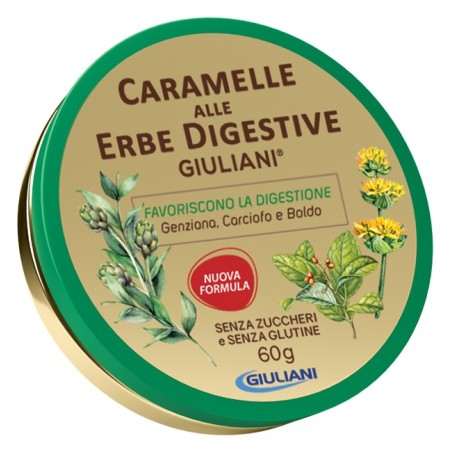 Giuliani Caramelle digestive senza zucchero e glutine 60 g Giuliani Caramelle digestive senza zucchero e glutine 60 g