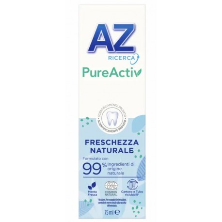 AZ Dentifricio PureActiv Freschezza Naturale dentifricio con 99% di ingredienti naturali 75 ml