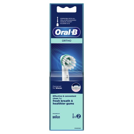 Oral B Ortho Testina per spazzolino elettrico progettata per apparecchi 2 pezzi Oral B Ortho Testina per spazzolino elettrico progettata per apparecchi 2 pezzi