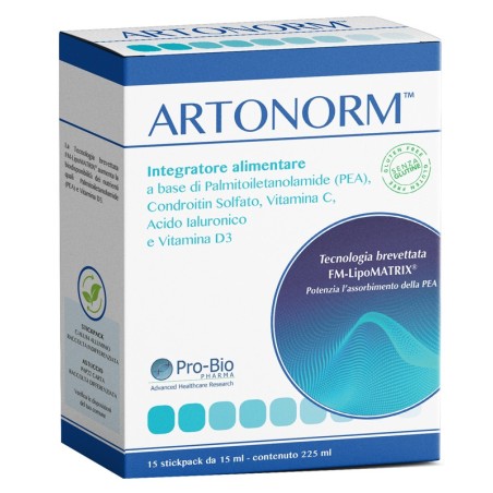 Pro-bio Integra Artonorm integratore per ossa e cartilagine 15 stickpack 15 ml Pro-bio Integra Artonorm integratore per ossa e cartilagine 15 stickpack 15 ml