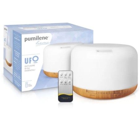 Pumilene Home Ufo diffusore a ultrasuoni di oli essenziali con luci e telecomando Pumilene Home Ufo diffusore a ultrasuoni di oli essenziali con luci e telecomando
