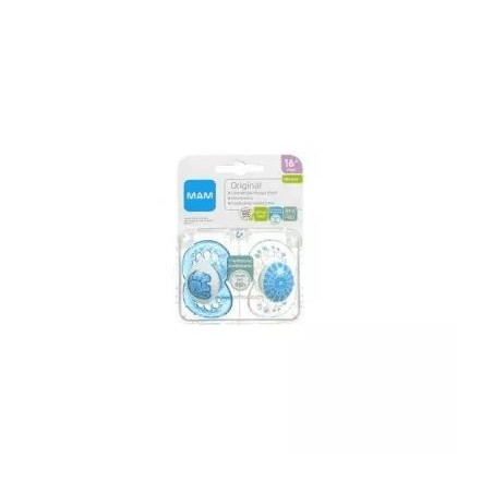 Mam Night Astro succhietto luminoso in silicone colore neutro 16+ mesi 2 pezzi