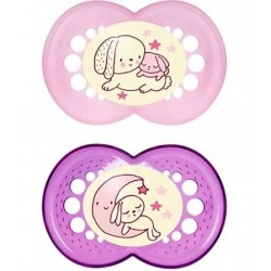 Mam Original Ciuccio in silicone a partire da 16 mesi colore rosa 2 pezzi