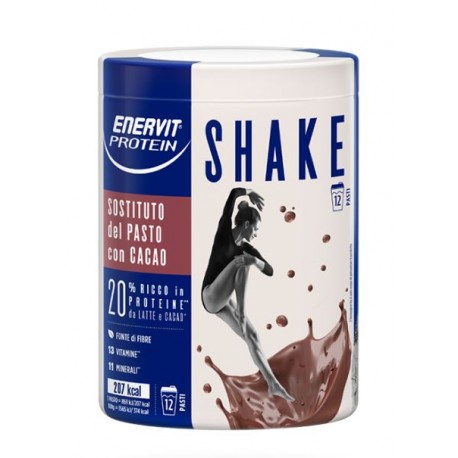 Enervit Protein Shake al cacao sostituto del pasto con vitamine 12 pasti