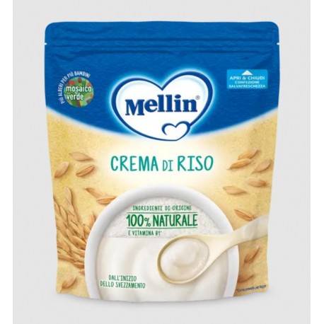 Mellin Crema Di Riso per prime pappe dei bambini da inizio svezzamento 200 g