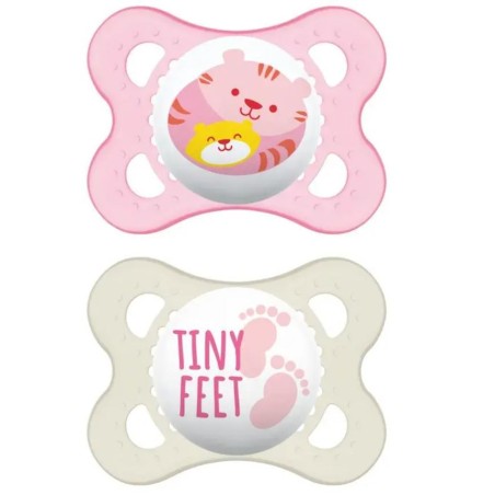 Mam Originale Succhietto in silicone per bambini da 2 a 6 mesi colore rosa 2 pezzi Mam Originale Succhietto in silicone per bambini da 2 a 6 mesi colore rosa 2 pezzi