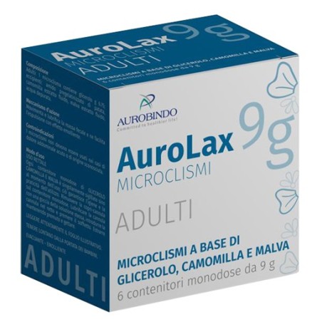 Aurolax Microclismi per adulti contro la stitichezza 6 contenitori monodose 9 g Aurolax Microclismi per adulti contro la stitichezza 6 contenitori monodose 9 g