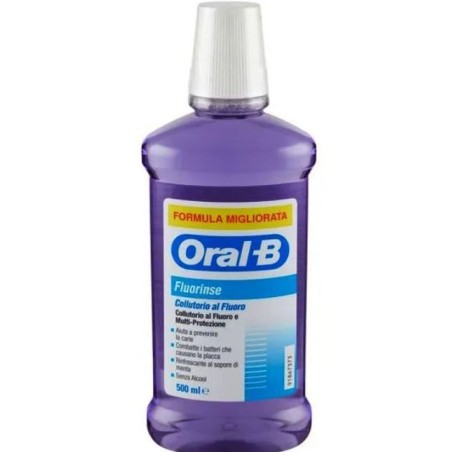Oral B Fluorinse Collutorio Anti Carie al fluoro multiprotezione 500 ml Oral B Fluorinse Collutorio Anti Carie al fluoro multiprotezione 500 ml