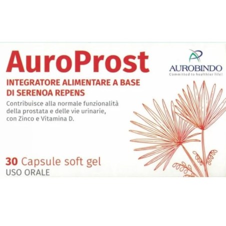 Auroprost integratore per la salute della prostata a base di serenoa 30 capsule Auroprost integratore per la salute della prostata a base di serenoa 30 capsule