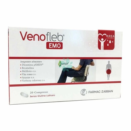 Venofleb Emo integratore contro sindrome da insufficienza venosa cronica 20 compresse Venofleb Emo integratore contro sindrome da insufficienza venosa cronica 20 compresse