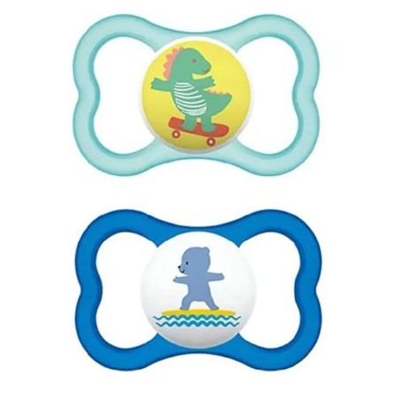 Mam Air Ciuccio azzurro per bambini sopra i 16 mesi confezione da 2 Mam Air Ciuccio azzurro per bambini sopra i 16 mesi confezione da 2